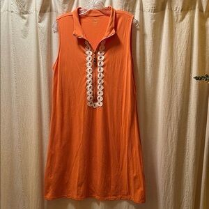 Spartina 449 Orange Polo Collar Mini Sundress